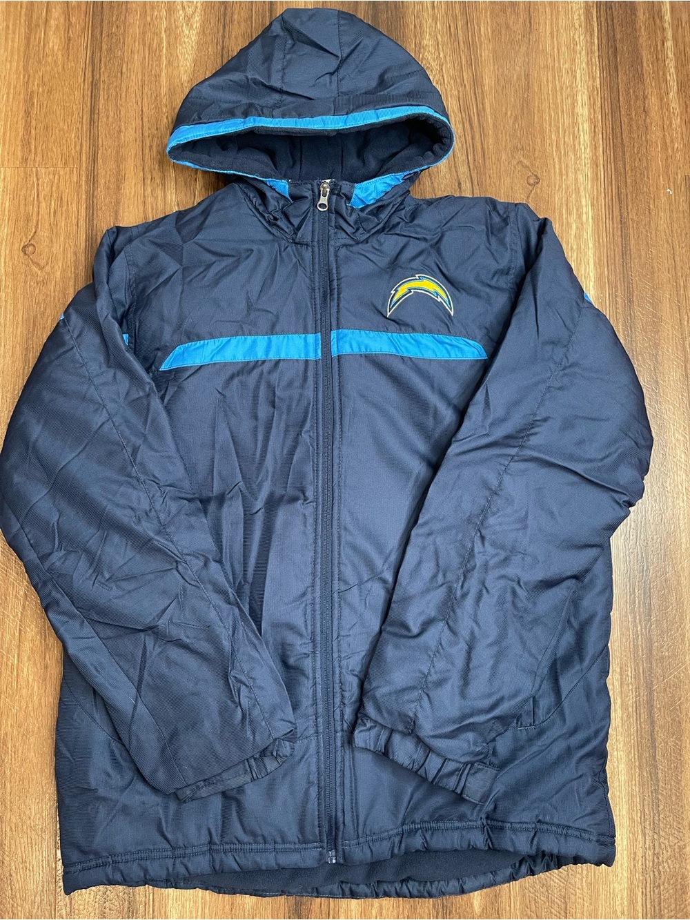 NFL Team Apparel San Diego Chargers Youth Full-Zip Hooded Jacket